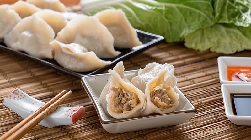 Bowl of freshly boiled handmade dumplings